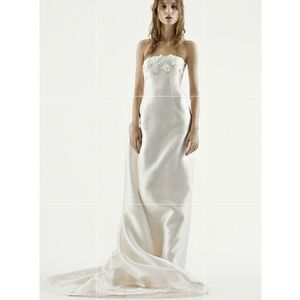 Vera Wang Mikado Strapless Wedding Dress
